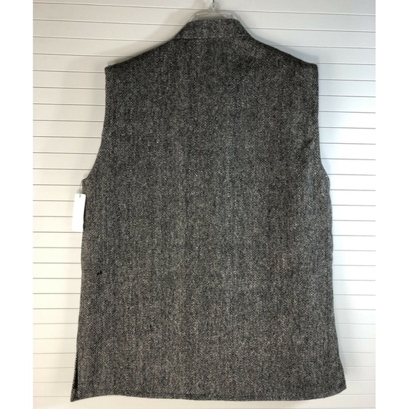 NWT FABINDIA Men's 38 Wool Tweed Nehru Jacket Vest NEW - Picture 4 of 8